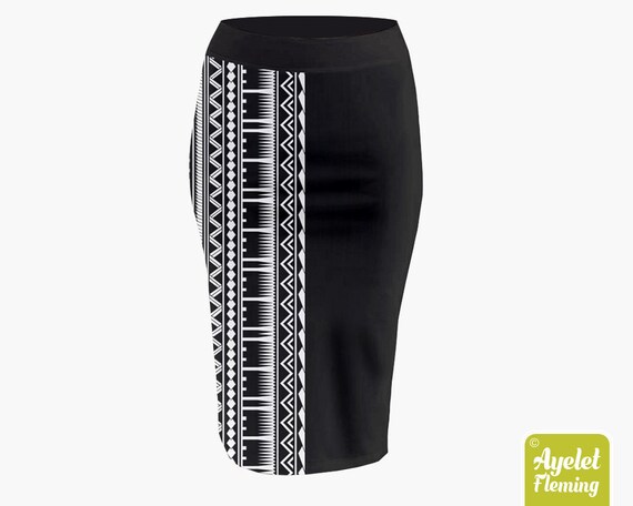 Long black hot sale pencil skirt 5xl