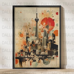 Impresión de Toronto - Cartel de Toronto - Arte de la pared de Toronto - Impresión de Canadá - Cartel de Canadá - Arte canadiense - Decoración de la pared - Impresión de viaje - Cartel de viaje