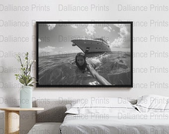 Yacht Selfie Poster - Yacht Print - Yacht Wall Art - Yacht Photo - Digital Download - High Quality 300dpi - JPEG file - Unique Artwork