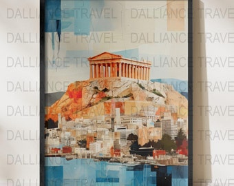 Athens Print - Athens Poster - Athens Wall Art - Greece Print - Mediterranean Poster - Greek Art - Wall Decor - Travel Print - Travel Poster
