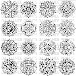 50 Mandala Colouring Pages - Adult Coloring Pages - Pattern Coloring - Therapy - Coloring Book - Digital Download - Unique Artwork