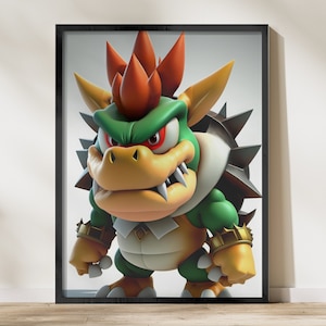 Peut inclure: Un personnage de dessin animé vert et jaune avec une crête rouge et orange hérissée, portant un col blanc et des bracelets dorés. Le personnage a une expression féroce et des dents acérées.