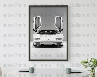 Lamborghini Countach Poster - Lamborghini Print - Lambo Photo - Digital Download - High Quality 300dpi - JPEG file - Unique Artwork