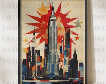 New York Print - New York Poster - New York Wall Art - USA Print - USA Poster - American Art - Wall Decor - Travel Print - Travel Poster