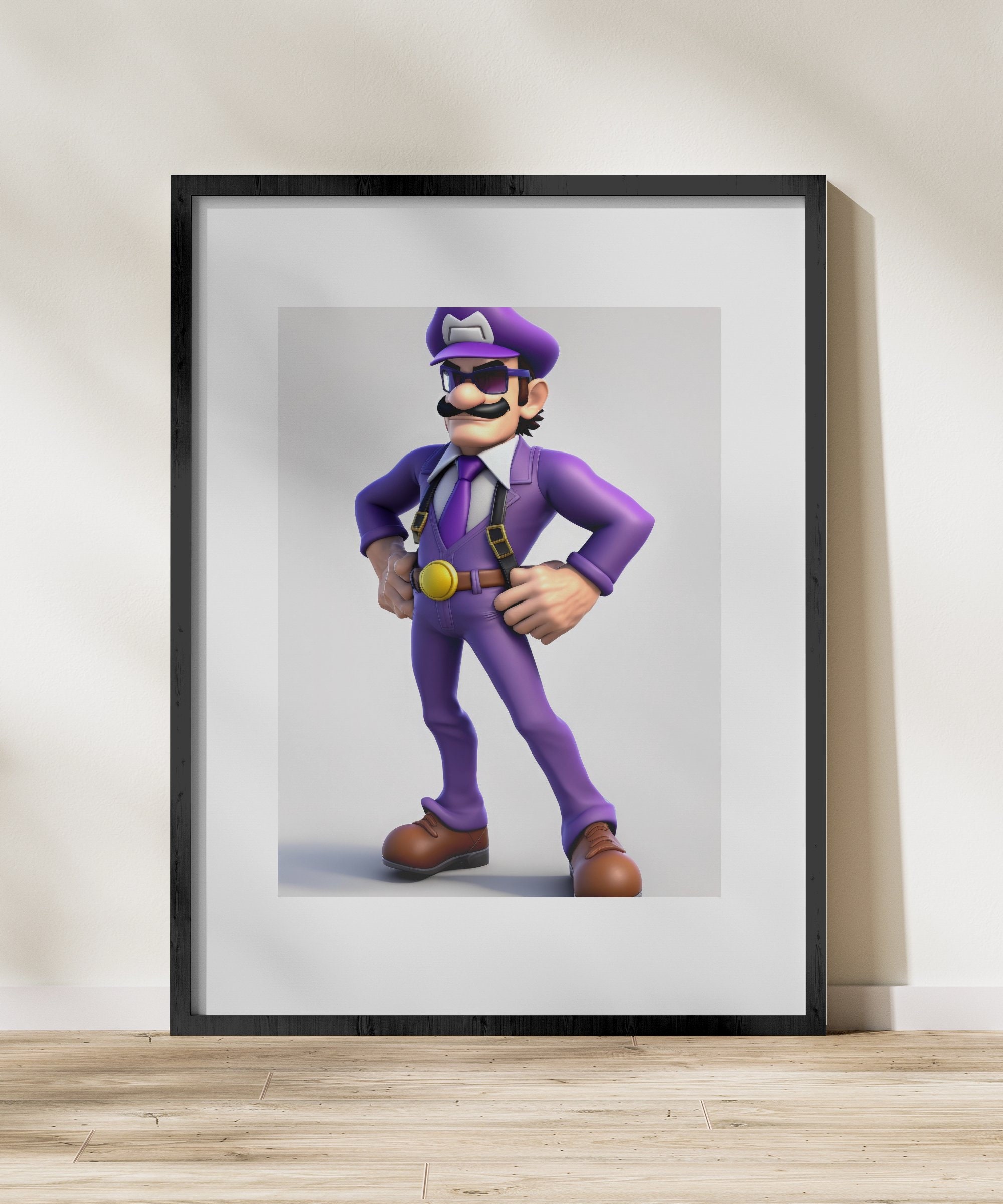 Waluigi Wall Art Waluigi Print Printable Wall Art Digital Download High ...