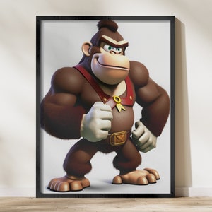 Donkey Kong Wall Art - Donkey Kong Print - Printable Wall Art - Digital Download - High Quality 300dpi - JPEG file - Unique Artwork