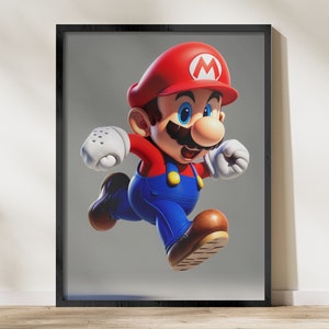 Super Mario Wall Art - Super Mario Print - Printable Wall Art - Digital Download - High Quality 300dpi - JPEG file - Unique Artwork