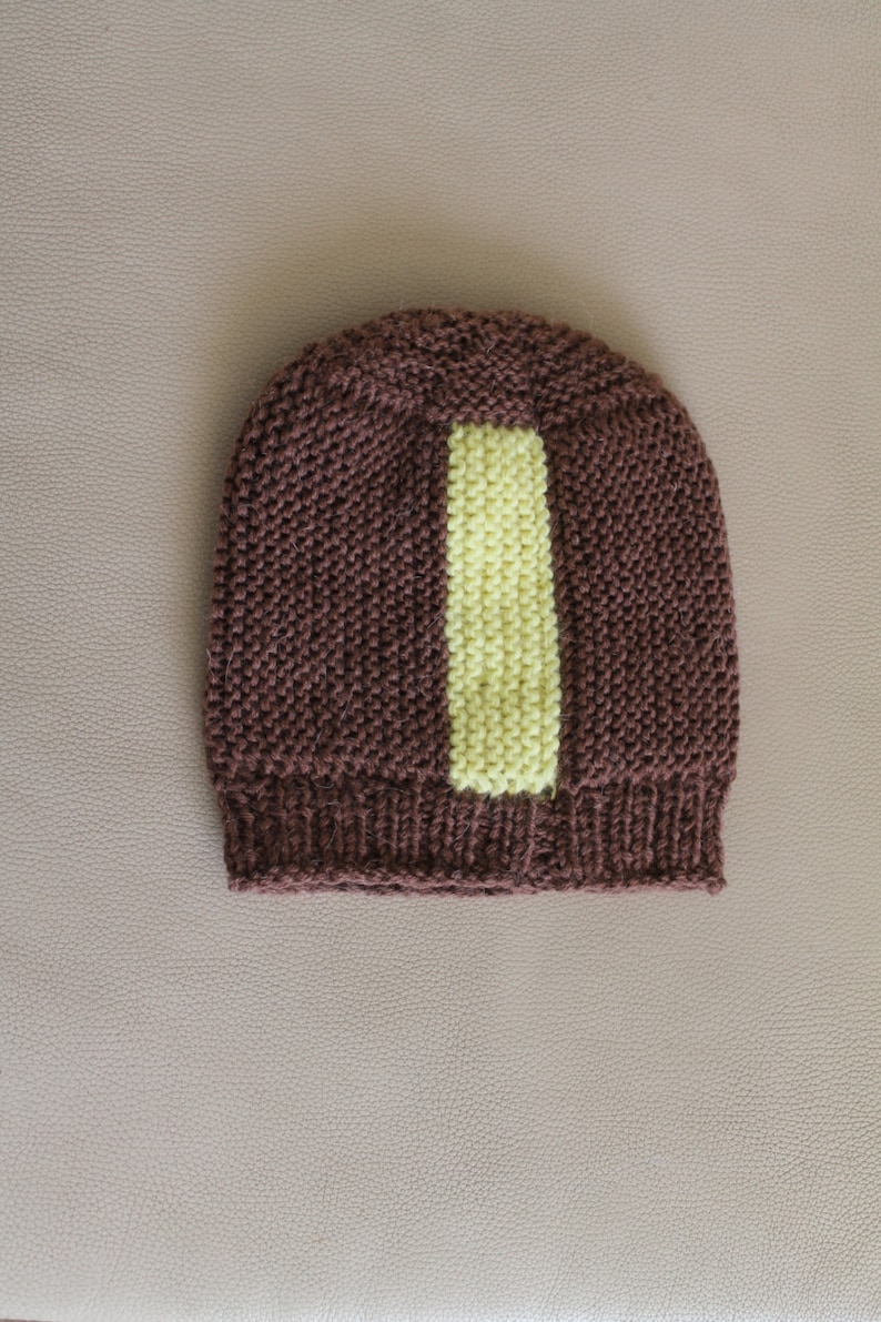 Luxury yarn Brown Yellow Chunky Hand Knitted Hat for Men Women Winter accessories Knit beanie Warm Winter hat Ready to ship