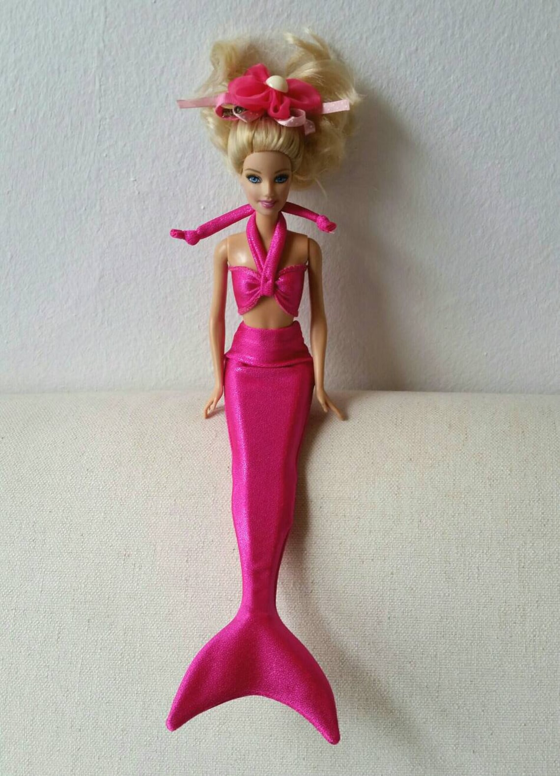 Mermaid tail and top set for Barbie hot pink shimmery | Etsy