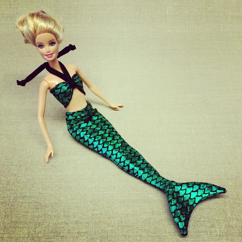 Set of 5 Barbie Mermaid Tail Sets in Rainbow Colors / 5 Colors Etsy UK