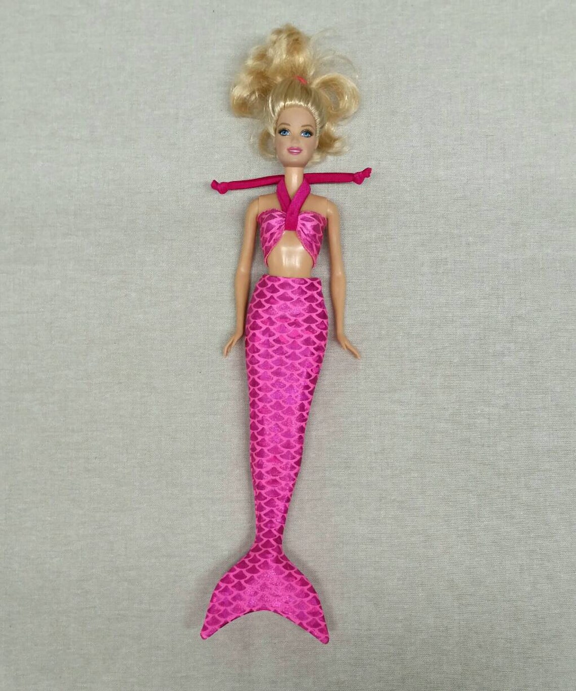 Mermaid Tail and Top Set for Barbie Pink Metallic Fish - Etsy