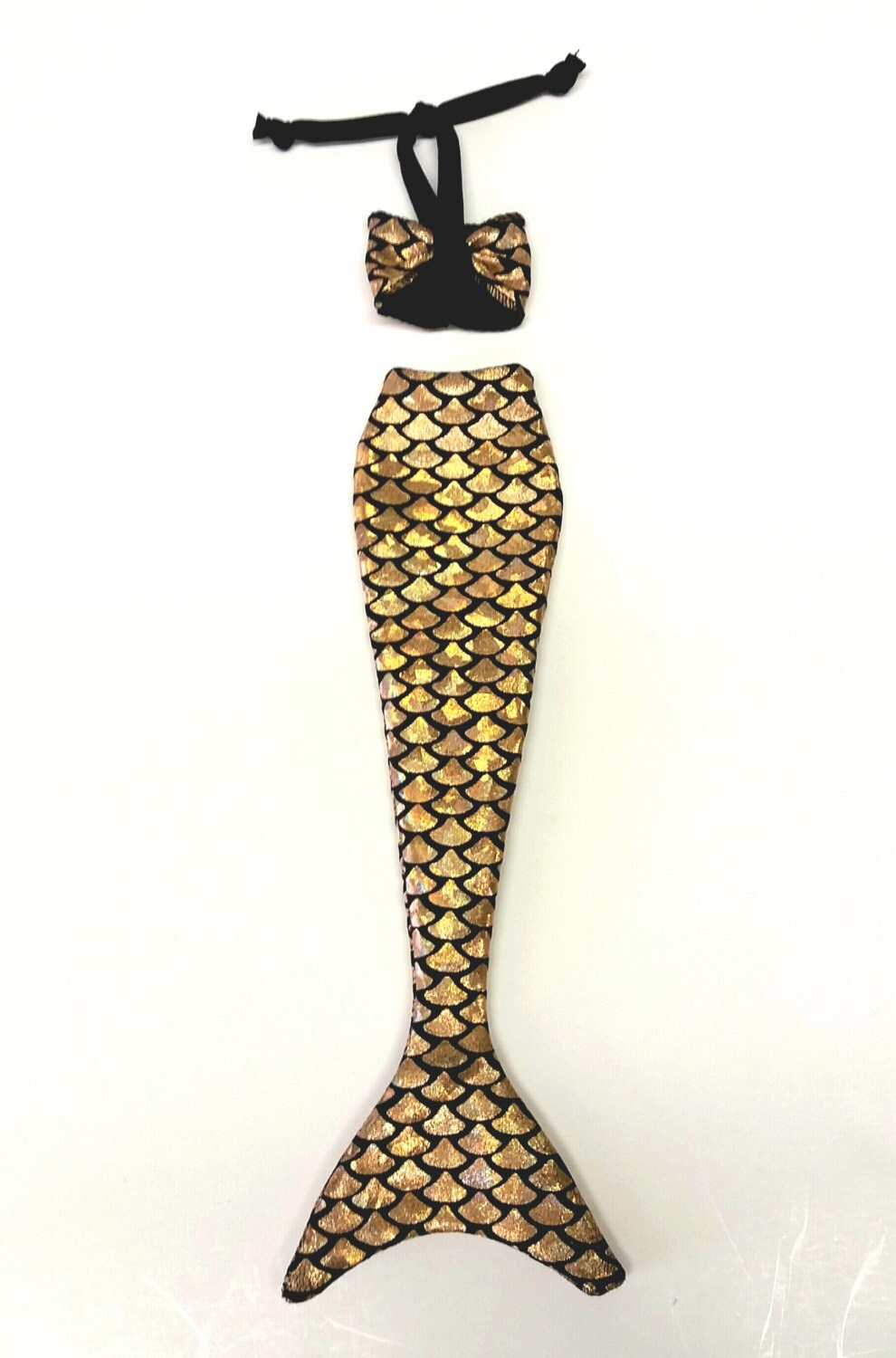Mermaid Tail and Top Set for Barbie Gold Metallic Fish - Etsy