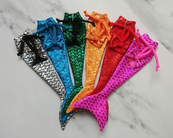 1 Doll mermaid tail set, choose from 6 colors, for 12" fashion dolls, 1:6 scale, handmade, doll costume, party favor, gift for girls,