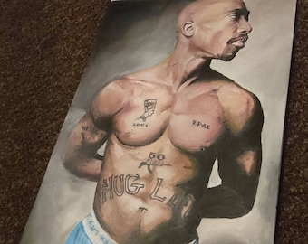 Tupac Shakur art - 2pac original handpainted acrylic painting