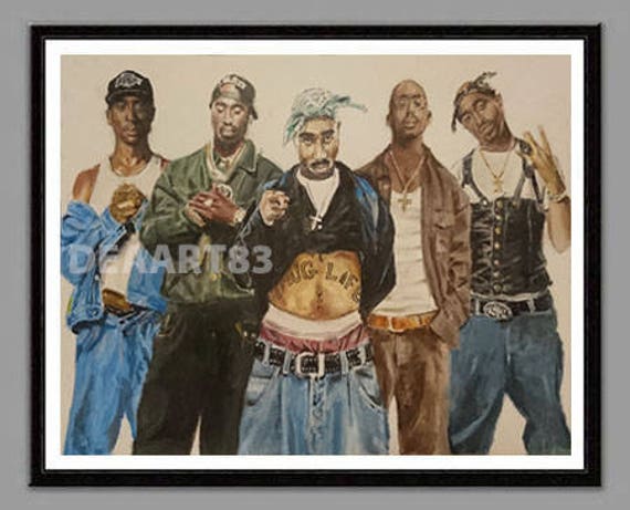 The Album 2pacs - 2pac Tupac Shakur 11'' X 14'' Digital Print of