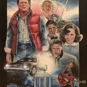 Back To The Future - ORIGINAL PAINTING ART 15&#39;&#39; X 20&#39;&#39;