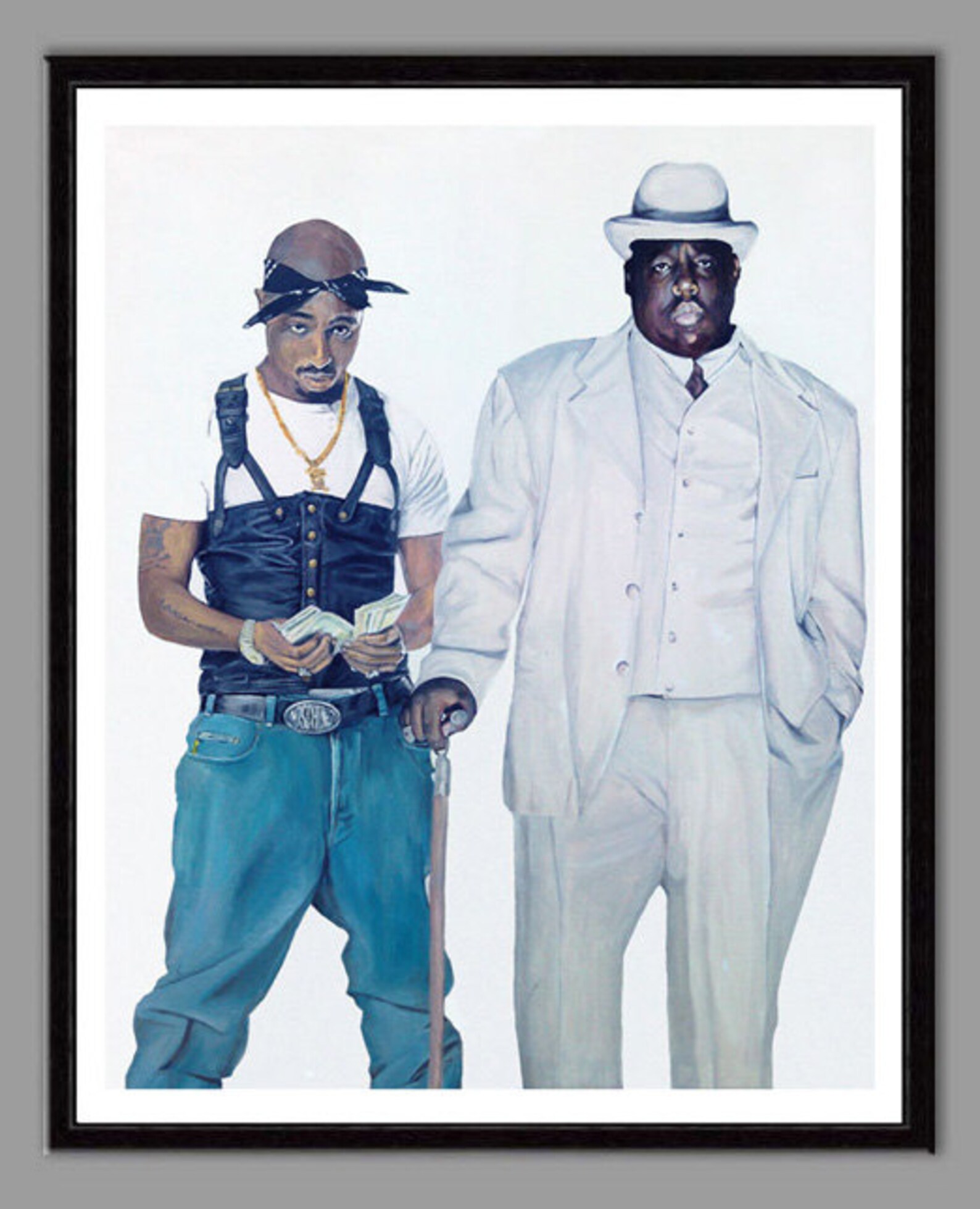 Tupac and Notorious BIG 11'' X 14'' Digital Print of Original Handpainted Acrylic Painting Etsy