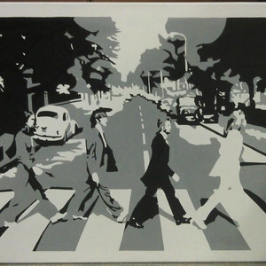 THE BEATLES - Abbey Road original acrylic painting