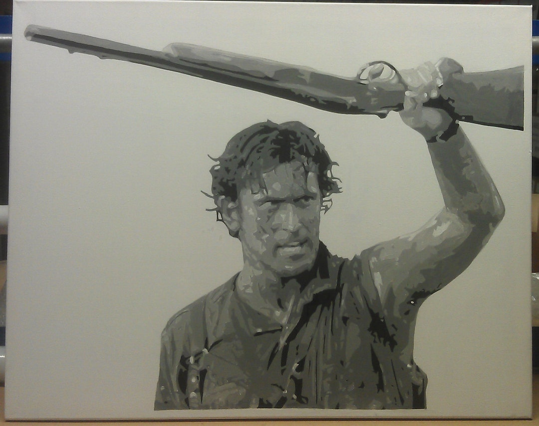 Dit... is mijn boomstick - Ash - Handgeschilderde kunst Acryl schilderij -  The Evil Dead Army Of Darkness - Etsy België, image size:1080x855