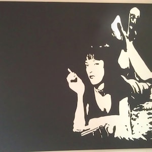 Pulp Fiction ( Uma Thurman ) - handpainted acrylic art painting Tarantino