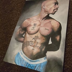 Tupac Shakur art - 10&#39;&#39; x 14&#39;&#39; print of original handpainted acrylic painting