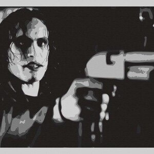 THE CROW - Brandon Lee painting original acrylic handpainted art - Mr. Gideon, you&#39;re not paying attention