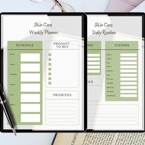 Skincare Daily Routine Planner, Skincare Routine Printable, Beauty Journal, Skin Care Tracker, Skincare Planner, Skincare Organizer