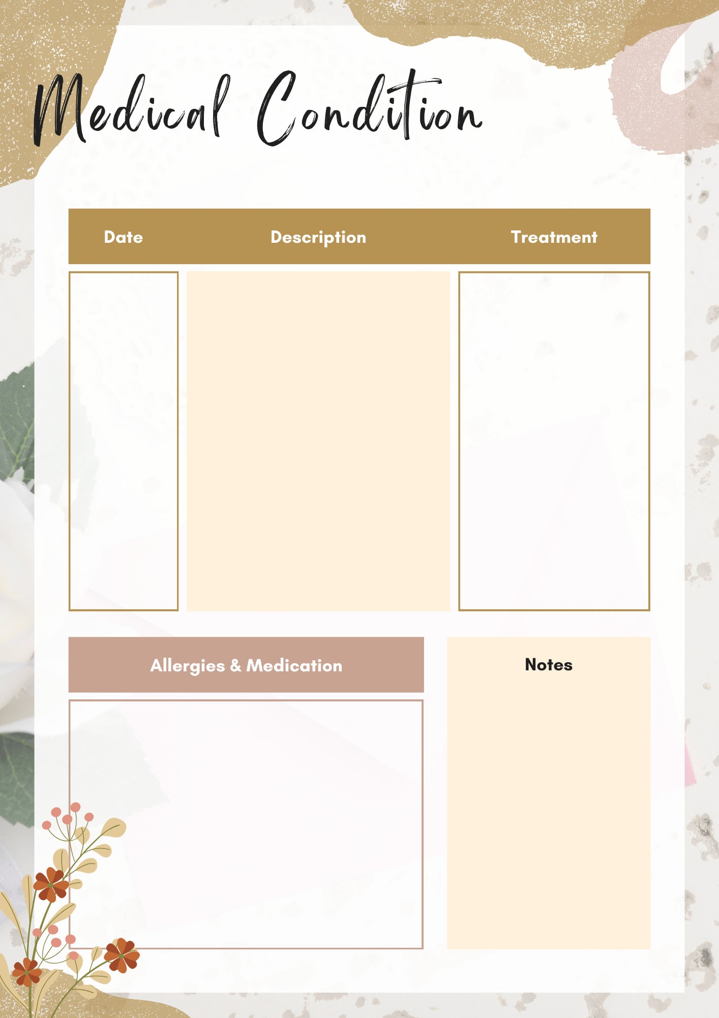 Medical Planner Medical Printable Healthcare Planner Health Tracker ...