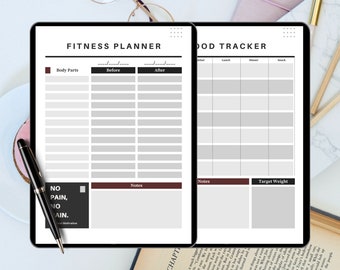 Fitness Planner | Printable Fitness Planner | Fitness Planner | Fitness Tracker | Fitness Planner Template
