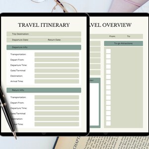 Travel Itinerary Planner, Digital Travel Itinerary, Digital Travel Planner, Travel Planner, Printable Travel Itinerary, Printable Planner