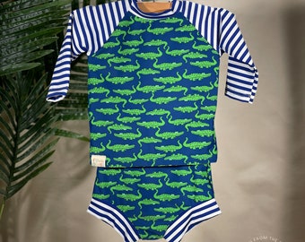Later Alligator, Baby Rash Guard Swim Set