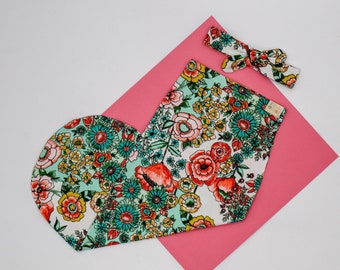 Flower Power, Original Cocoon Swaddle Sack + Juego de diadema