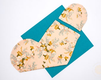 Coral Garden, Original Cocoon Swaddle Sack + Beanie Hat Set