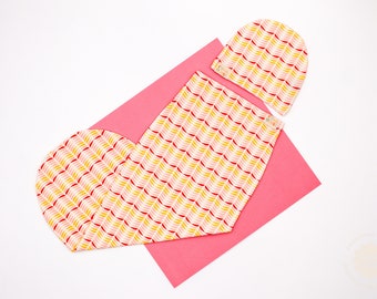 Hojas retro, original Cocoon Swaddle Sack + Beanie Hat Set