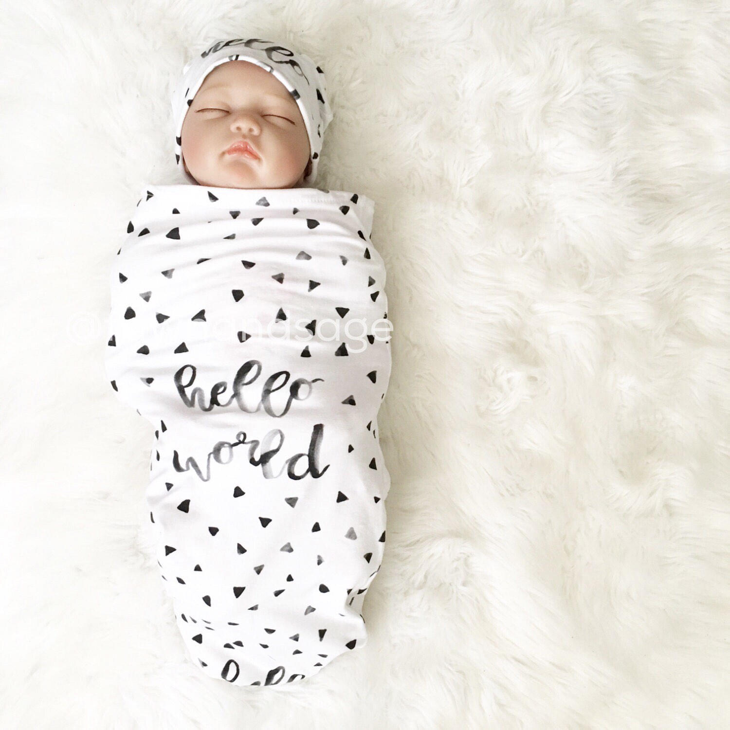 LIMITED EDITION // Hello World Swaddle Sack Swaddle Cocoon