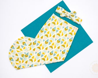 Diamante pastel, saco original de capullo + juego de diadema