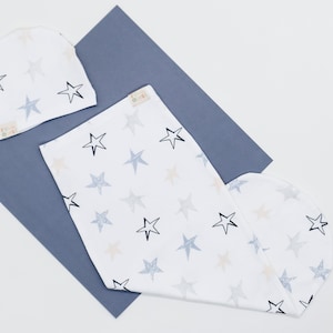 Starlight, Original Cocoon Swaddle Sack + Beanie Mütze Set