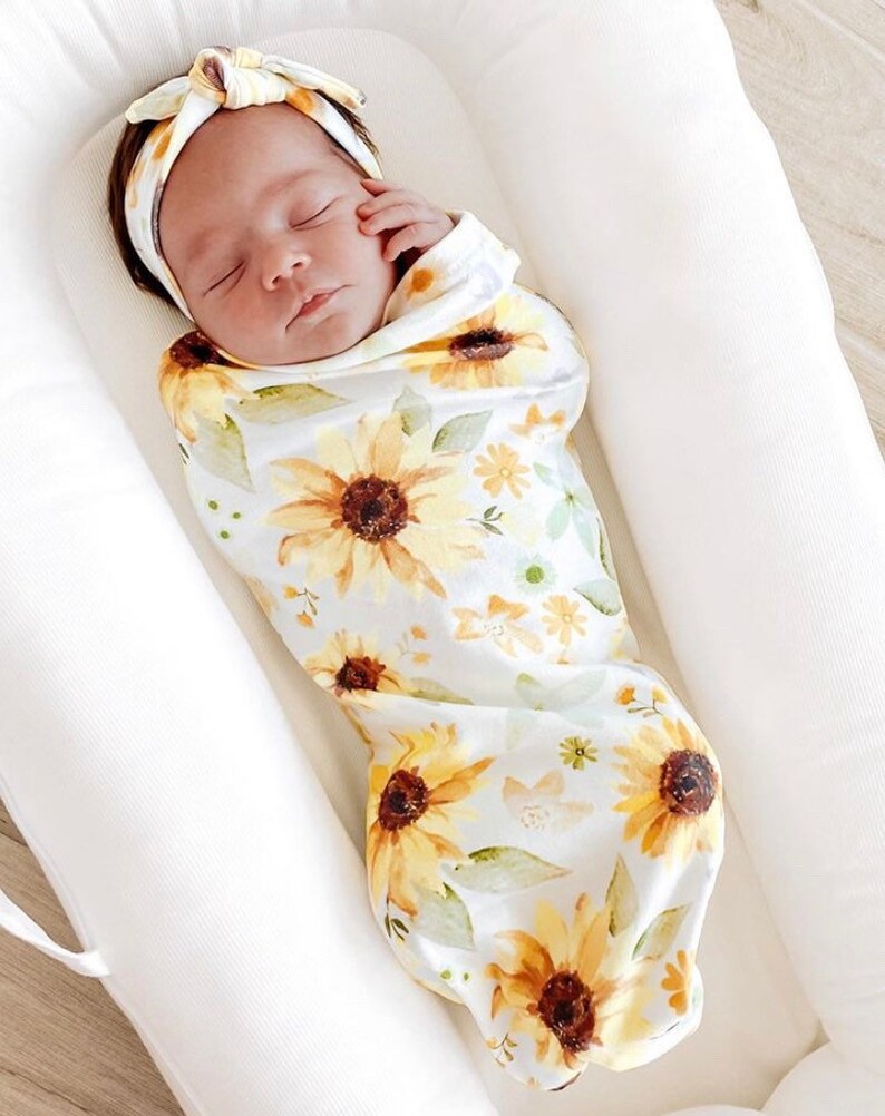 Sunflower Swaddle Sack Swaddle Cocoon Sleep Sack Swaddle Etsy