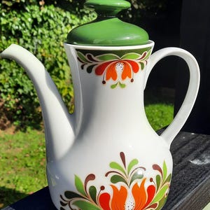 Vintage thee- koffiepot Winterling Kirchenlamitz Bavaria -tulp motief