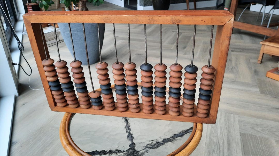Vintage Wooden Abacus | Retro Counting Frame | Rustic Wooden Decor ...