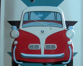 Retro Blechschild BMW Isetta