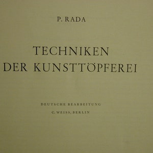 Fachbuch-Technik der Kunsttöpferei,1960, Bild 1