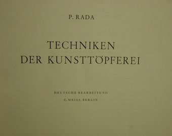 Fachbuch-Technik der Kunsttöpferei,1960,