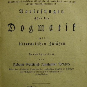 Vorlesung über die Dogmatik 1806 Bild 1