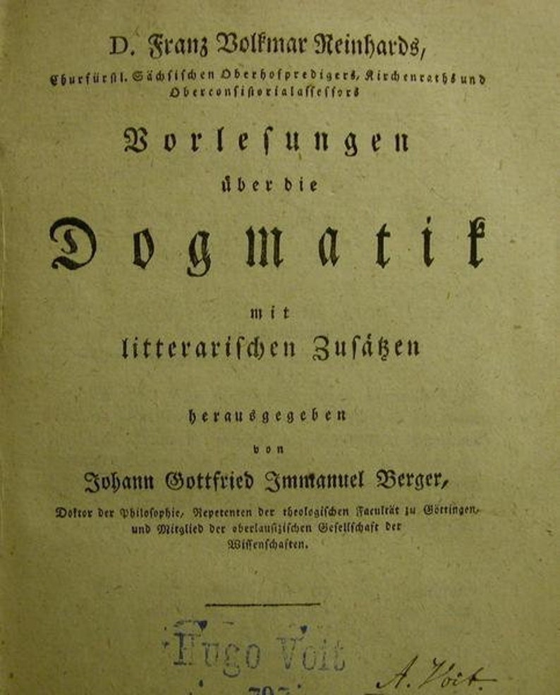 Vorlesung über die Dogmatik 1806 Bild 1