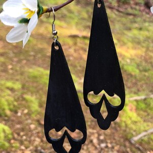 Veg Tan leather earrings image 2