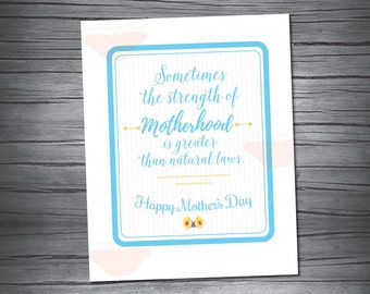 Muttertag - Muttertag Wandkunst Happy Mother's Day Print Mutterschaft Kunst Starke Mutter Muttertag Grafik Stärke der Mutterschaft Kunst