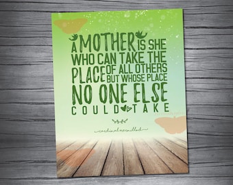 Muttertag - Muttertag Wandkunst Happy Mother's Day Print Ehre Mama unersetzliche Mutter Muttertag Grafiken Keiner wie Mama Art