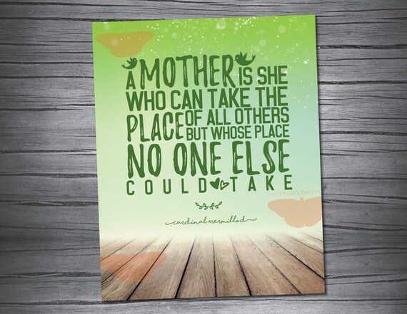 Mother's Day - Mother's Day Wall Art Happy Mother's Day Print Honor Mom Irreplaceable Mother Mother's Day Graphics No One Else Like Mom Art