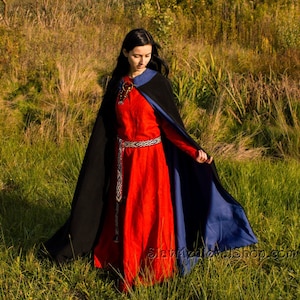 Medieval Wool Cloak With Linen Lining for Vikings Slavs and - Etsy